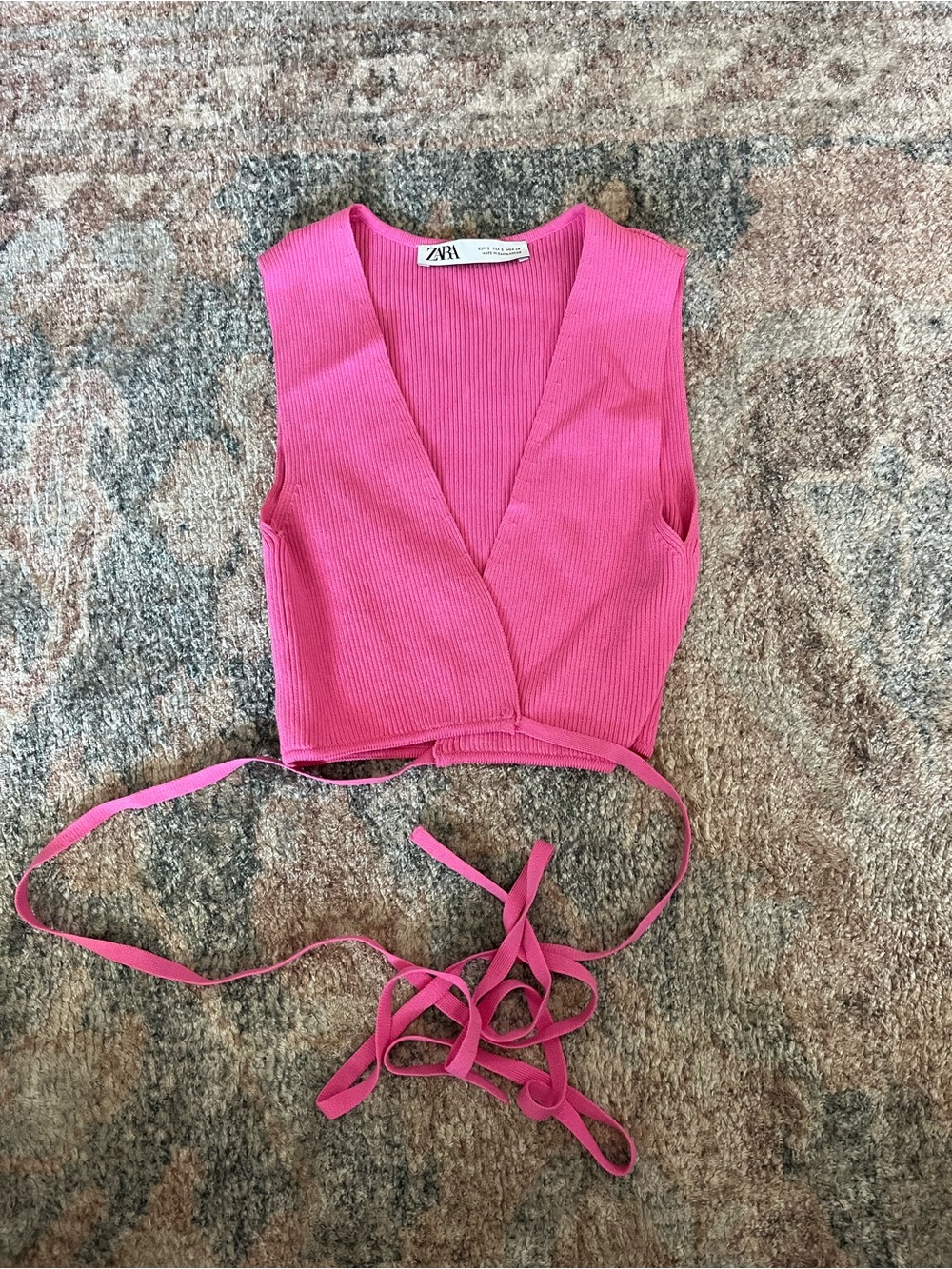 Zara ribbed knit crop top